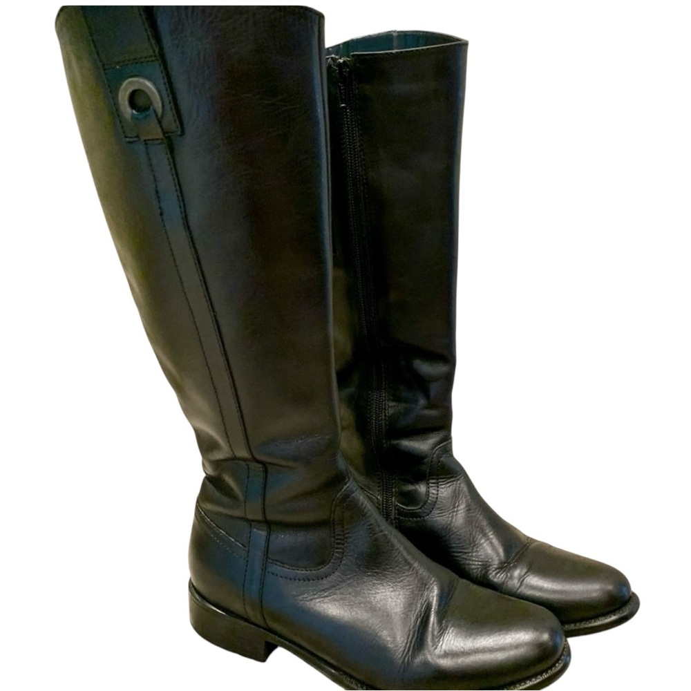 Clarks Black Leather Plaza Beagle Boots 6.5‎